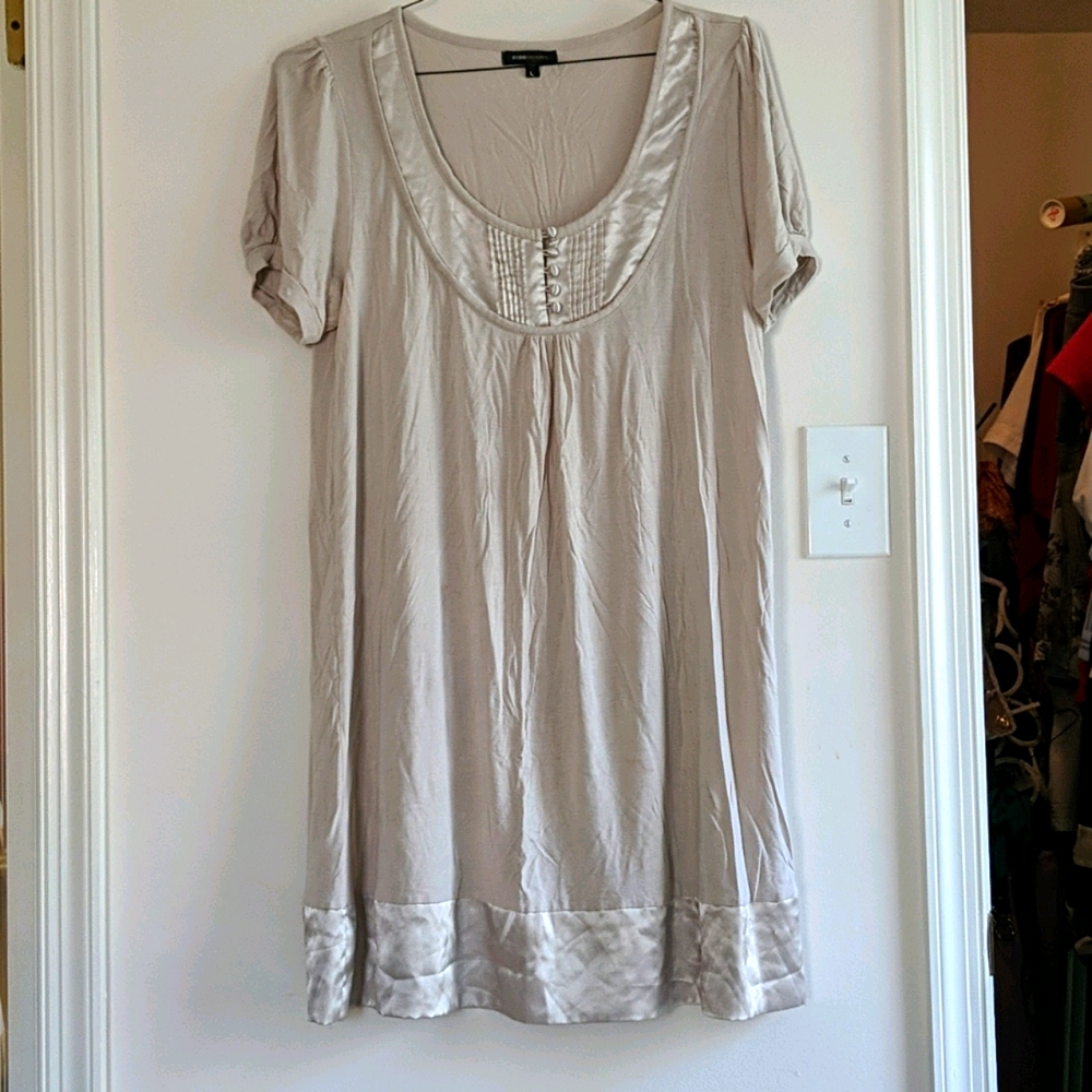Silky Babydoll Dress BCBG Max Azaria Nude Dress